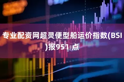 专业配资网超灵便型船运价指数(BSI)报951 点